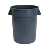 Boardwalk 32 gal Round Cylinder Trash Can, Gray, Open Top, Linear-Low-Density Polyethylene 3485198